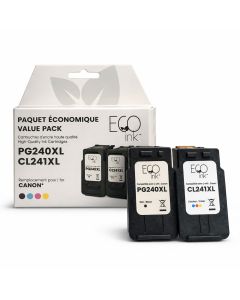 Eco Ink Ink Jet - Remanufactured for Canon PG240XL/C241XL - CMYK — Supply Solution