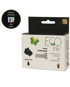 Eco Ink Ink Cartridge - Remanufactured for Canon PG210XL / 2973B001 - Black — Supply Solution