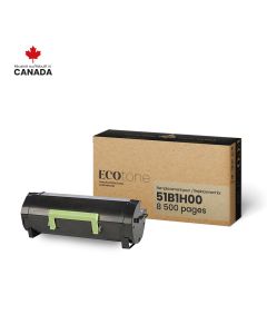 EcoTone Toner Cartridge - Remanufactured for Lexmark 51B1H00 - Black — Supply Solution