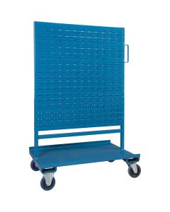 Mobile Double-Sided Bin/Pegboard Rack, 38" W x 55" H — Width: 38", Depth: 24-1/2", Height: 55" — Supply Solution