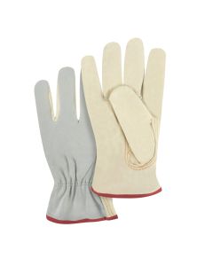 Grain Cowhide Driver Gloves, Split Back, Unlined Palm