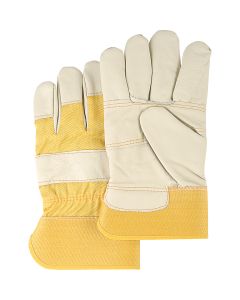 Grain Cowhide Furniture Leather Gloves, Cotton Lined, Large