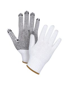 Dotted String Knit Gloves, Poly/Cotton, 7 Gauge, Large