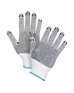 7 Gauge Poly/Cotton Double-Sided Dotted Knit Gloves, XL