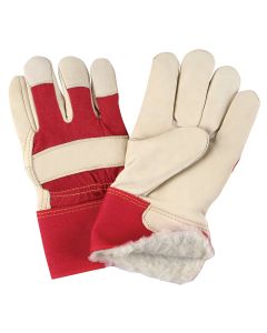 Premium Winter-Lined Fitters Gloves, Grain Cowhide, Boa Lining
