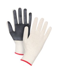 7 Gauge Poly/Cotton Palm-Coated String Knit Gloves, Small
