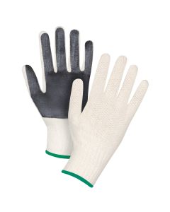 7 Gauge Poly/Cotton Palm-Coated String Knit Gloves, Medium