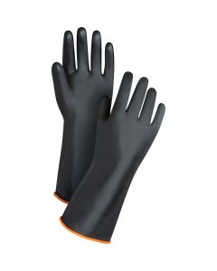 Heavyweight 30-mil Rubber Latex Chemical Gloves, 18" L