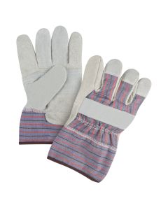 Premium Split Cowhide Patch Palm Fitter Gloves, Large