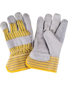 Large Split Cowhide Fitters Gloves, Cotton Lined Palm