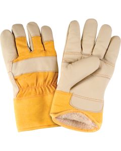 Standard-Duty Winter-Lined Grain Cowhide Fitter Gloves