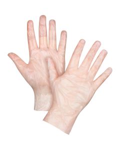 Clear Polyethylene Disposable Gloves, 1-mil, Powder-Free