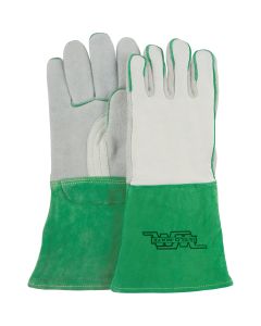 Heavy-Duty Split Cowhide Welding Gloves, 6-inch Gauntlet