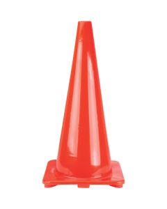 28" Orange PVC Traffic Cone, Stackable, High-Visibility