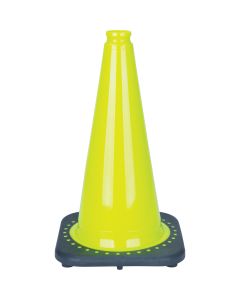 18" Lime Green PVC Premium Traffic Cone, High-Visibility