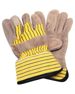 Double-Palm Split Cowhide Fitter Gloves, Large