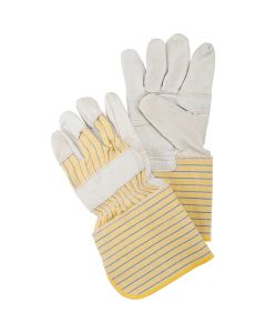 Grain Cowhide Patch Palm Fitter Gloves, Large