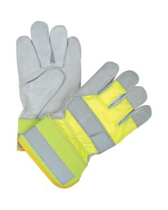 High-Visibility Split Cowhide Fitter Gloves, Large
