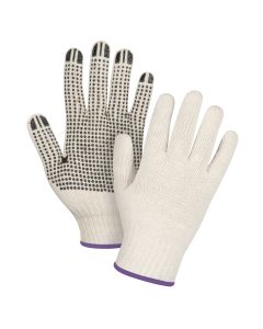 Gants tricotés à pois épais en poly/coton jauge 7 TP