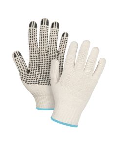 X-Large 7-Gauge Poly/Cotton Dotted String Knit Gloves