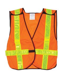 High Visibility Orange Standard-Duty Safety Vest, Polyester