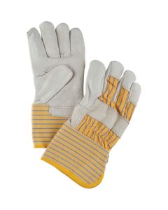 Winter-Lined Grain Cowhide Fitter Gloves, Large, Abrasion-Resistant