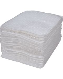 Oil Only Premium Bonded Sorbent Pads 15" x 17" 25 Gal
