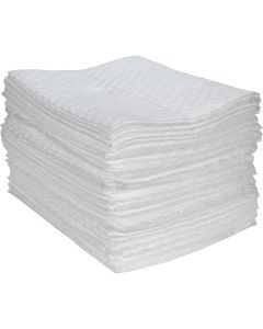Premium Fine Fibre Oil-Only Absorbent Pads, 15" x 17", 30 Gal