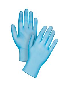 Vinyl Disposable Gloves, 4.5-mil, Powder-Free, Blue, Medical-Grade