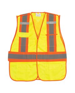 CSA Compliant High Visibility Surveyor Vest, High Visibility Lime-Yellow,Polyester — Supply Solution