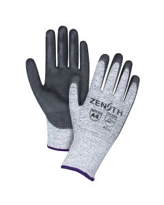 Seamless Stretch Cut-Resistant Gloves,13 Gauge, Polyurethane Coated, HPPE Shell, ANSI/ISEA 105 Level 4/EN 388 Level 5 — Suppl