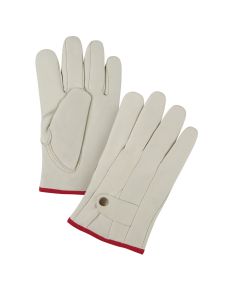 Premium Winter-Lined Roper Gloves, Grain Cowhide, Fleece Lined