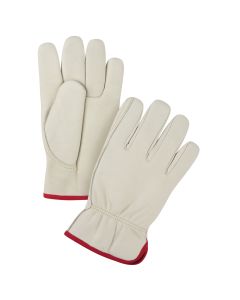 Premium Winter-Lined Grain Cowhide Driver Gloves, Fleece Lined