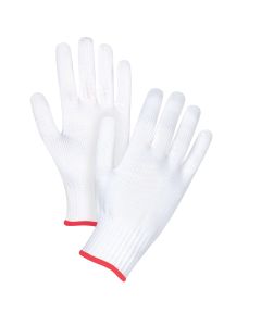 Seamless String Knit Gloves, Polyester, 10 Gauge, Small — Size: Small, Shell Material: Polyester, Coating: Non-Coated — Suppl