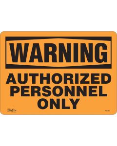 Authorized Personnel Only Sign - 10" x 14" Adhesive Vinyl