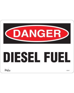 Diesel Fuel Sign - 10" x 14" Adhesive Vinyl, English