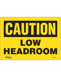 Low Headroom Safety Sign, 7" x 10", English Vinyl