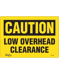 Low Overhead Clearance Sign, 7" x 10", English Vinyl