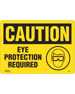 Eye Protection Required Sign - 10" x 14" English with Pictogram