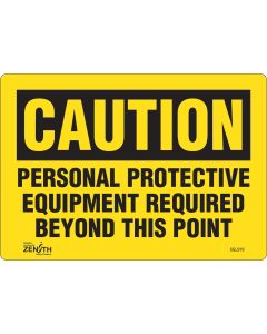 PPE Required Safety Sign, 7" x 10", Adhesive Vinyl, English