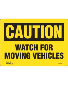Watch For Moving Vehicles Sign, 7" x 10", English
