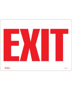 Exit Sign, 10" x 14", English, Adhesive Vinyl
