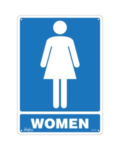 Women's Restroom Sign - 14" x 10" English with Pictogram