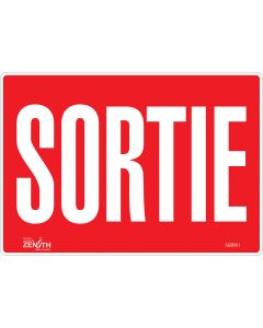 Exit Sign, 7" x 10", Adhesive Vinyl, English