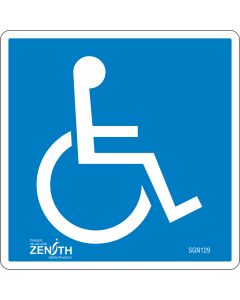 Handicap CSA Standard Safety Sign, 6" x 6", Pictogram