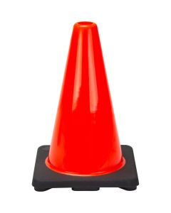 12" Orange PVC Premium Traffic Cone — Height: 12", Colour: Orange, Reflective Collars: None — Supply Solution