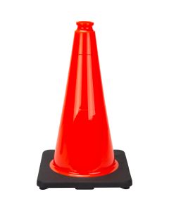 18" Orange PVC Traffic Cone, Premium Grade — Height: 18", Colour: Orange, Reflective Collars: None — Supply Solution