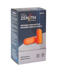 High-Visibility Orange Foam Earplugs - Polybag Pair
