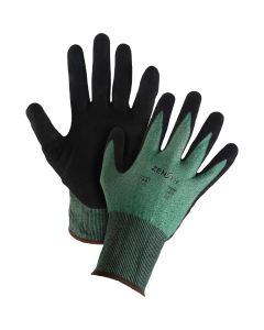 Cut-Resistant Gloves, 21 Gauge SS/HPPE, Foam Nitrile, ANSI A3