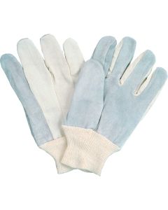 Standard-Duty Split Cowhide Palm Work Gloves, Large